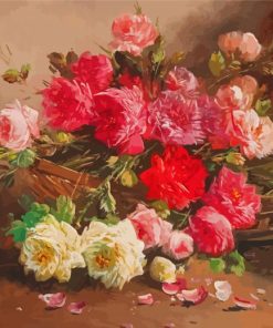 Basket Of Roses Art Diamond Painting