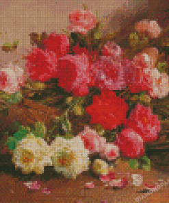 Basket Of Roses Art Diamond Painting