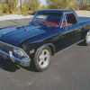 Black 66 El Camino Diamond Painting