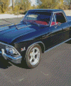 Black 66 El Camino Diamond Painting