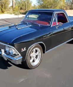 Black 66 El Camino Diamond Painting