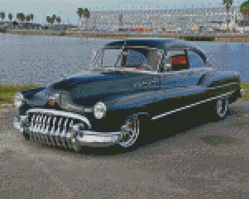 Black Buick 1950 Hot Rod Diamond Painting