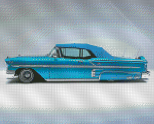 Blue 1958 Chevy Impala Diamond Painting