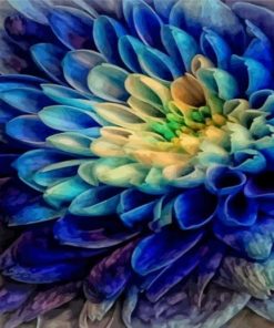 Blue Dahlia Diamond Painting