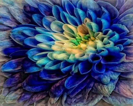 Blue Dahlia Diamond Painting