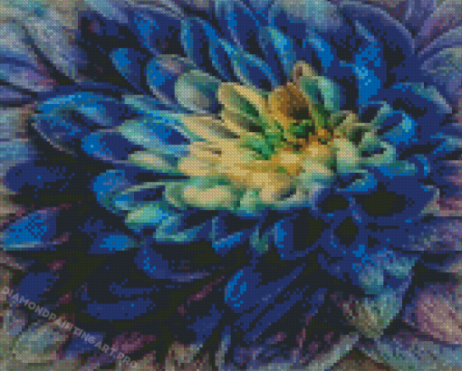 Blue Dahlia Diamond Painting