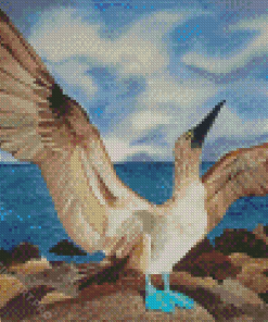 Blue Footed Boobie Bird Diamond Painting