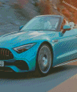 Blue Mercedes Sl Diamond Painting