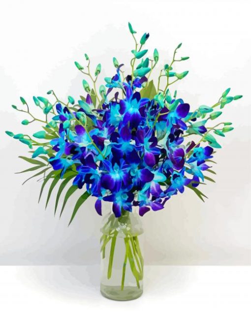 Blue Orchids Diamond Painting