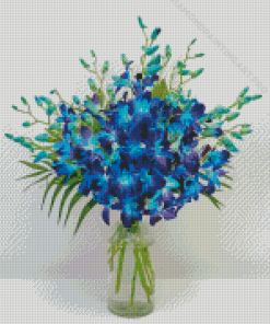 Blue Orchids Diamond Painting