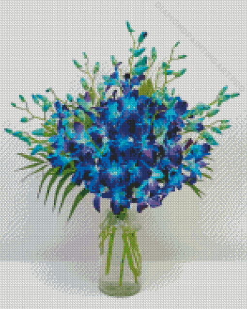 Blue Orchids Diamond Painting