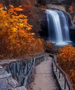 Blue Ridge Mountains Waterfall Diamond Painting