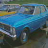 Blue Xy Ford Car Diamond Painting