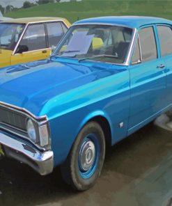 Blue Xy Ford Car Diamond Painting