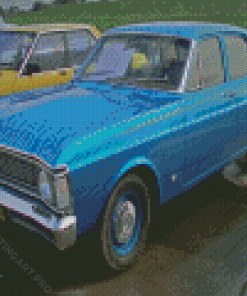 Blue Xy Ford Car Diamond Painting