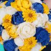 Blue Yellow Bouquet Flowers Diamond Painting