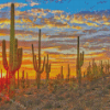 Cactus Arizona Desert Adult Diamond Painting