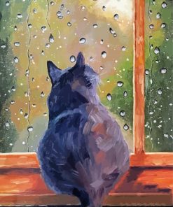 Cat Window Art Diamond Painting