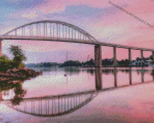 Chesapeake Pink Sunset Diamond Painting