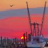 Chincoteague Harbor At Sunset Diamond Painting