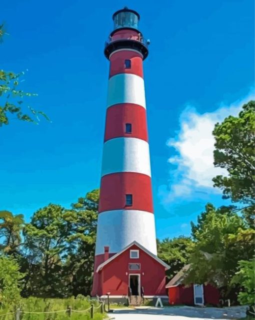 Chincoteague Island Lighthouse Diamond Painting