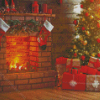 Chrismas Fireplace Diamond Painting