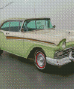 Classic Green 1957 Ford Car Diamond Painting