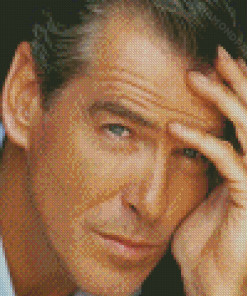 Close Up Pierce Brosnan Diamond Painting