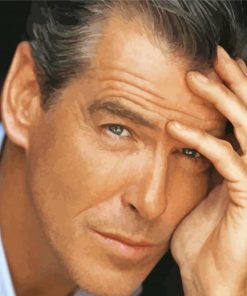 Close Up Pierce Brosnan Diamond Painting