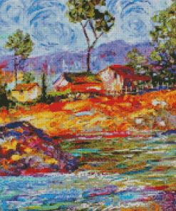 Colorful Abstract Countryside Diamond Painting