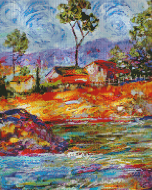 Colorful Abstract Countryside Diamond Painting