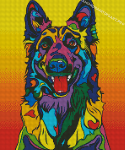 Colorful Belgian Tervuren Diamond Painting