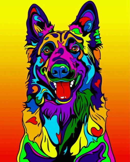 Colorful Belgian Tervuren Diamond Painting