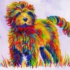 Colorful Cockapoo Abstract Diamond Painting