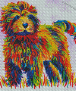 Colorful Cockapoo Abstract Diamond Painting