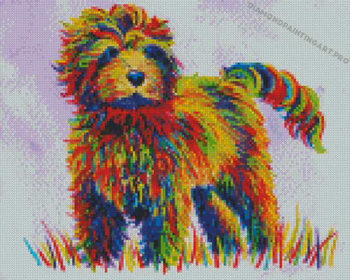 Colorful Cockapoo Abstract Diamond Painting