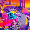 Colorful Mountain Cycling Diamond Painting