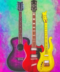 Cool 3 Guitars Diamond Painting