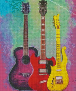 Cool 3 Guitars Diamond Painting