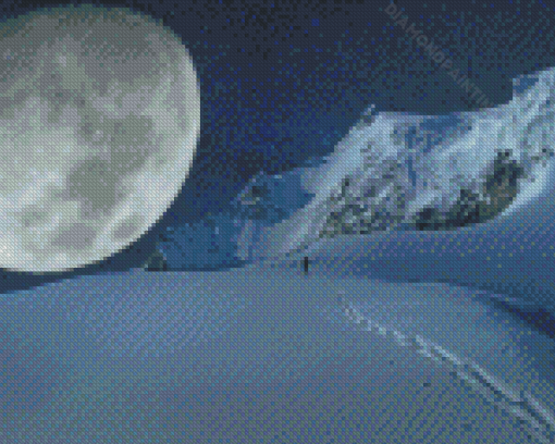 Cool Snow Moon Diamond Painting