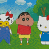 Cute Crayon Shin Chan Diamond Painting