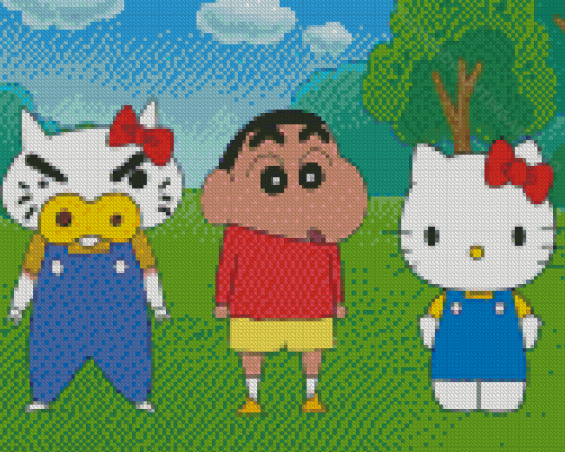 Cute Crayon Shin Chan Diamond Painting