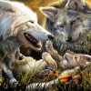 Cute Wolf Family Diamond Painting