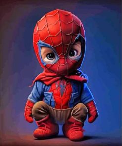 Cute Baby Spiderman Marvel Diamond Painting