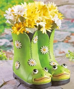 Cute Green Gumboots Diamond Painting