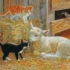 Cute Lamb And Cats Diamond Painting