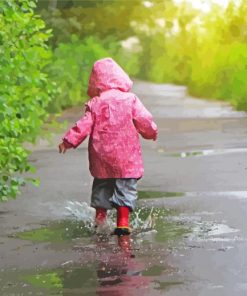 Enjoying The Rainy Day Diamond Painting