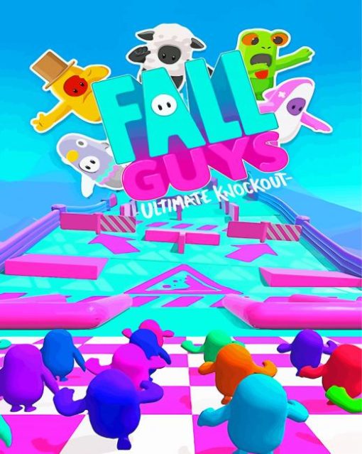 Fall Guy Ultimate Knockout Game Poster Diamond Painting