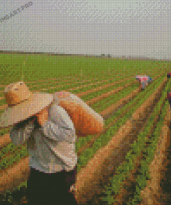 Farming With Workers Diamond Painting