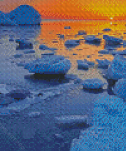 Frozen Lake Winnipeg Canada Diamond Painting